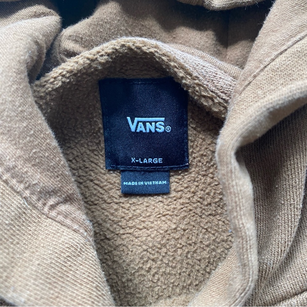 Vans Brown Pullover Hoodie with Retro Chest Logo - Picture 3 of 8